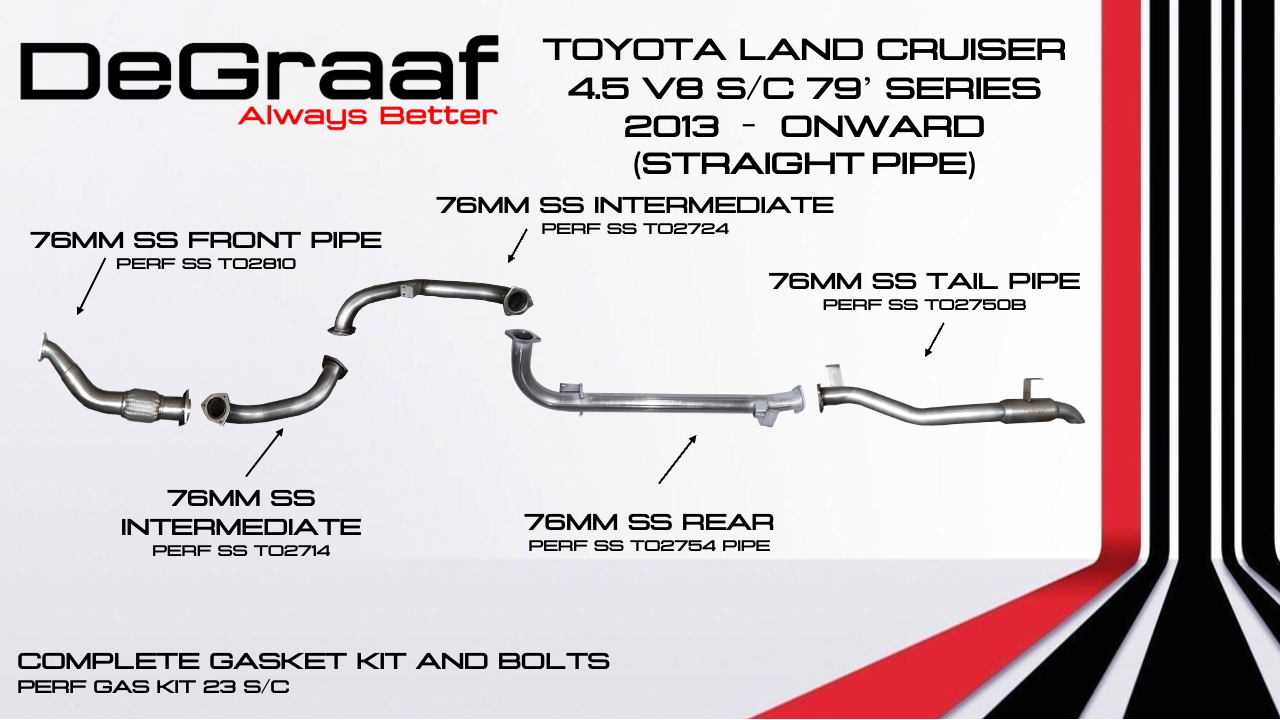 TOYOTA LAND CRUISER 4.5 V8 S_C 79 SERIES 2013-ONWARD STRAIGHT PIPE