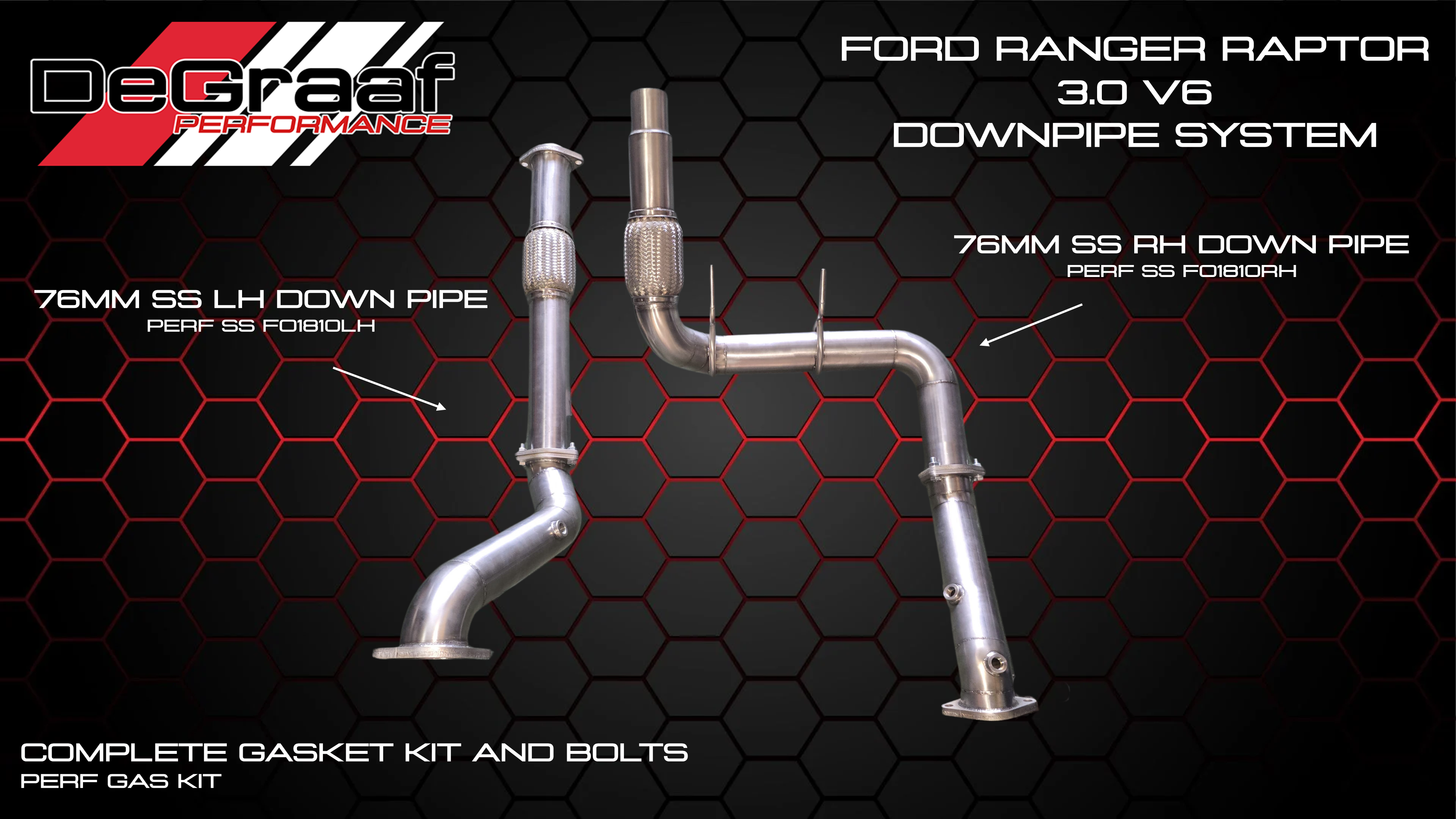 FORD RANGER RAPTOR 3.0 V6 DOWNPIPE